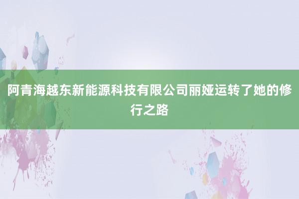 阿青海越东新能源科技有限公司丽娅运转了她的修行之路